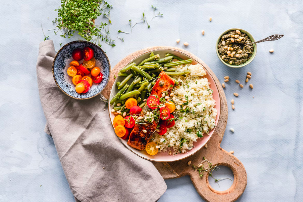 Picture of colorful healthy food